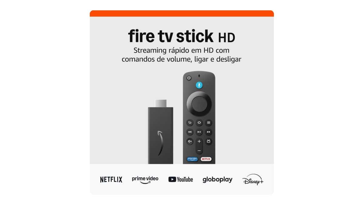 Fire TV Stick HD (Geração mais recente) | Com controle remoto por voz com Alexa (inclui comandos de TV), controles de casa inteligente e streaming em HD