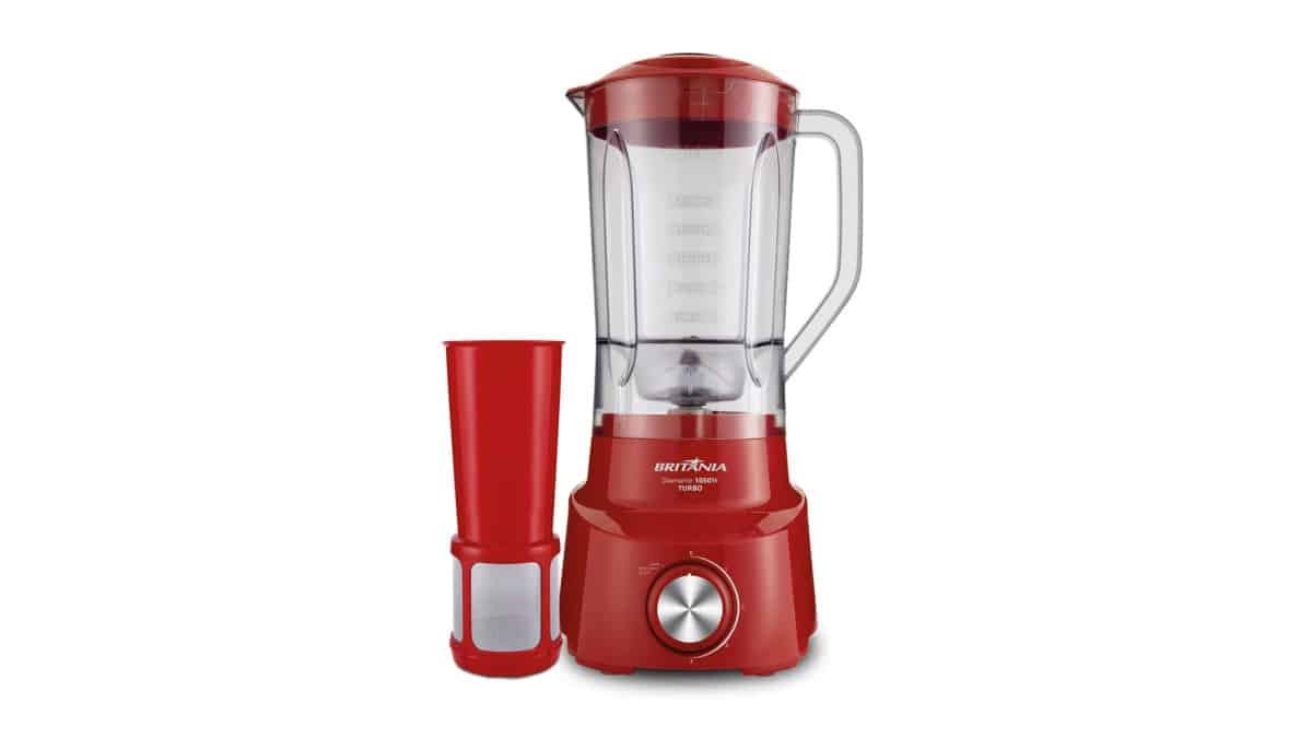 Liquidificador Britânia Diamante Vermelho 4 velocidades 1050W