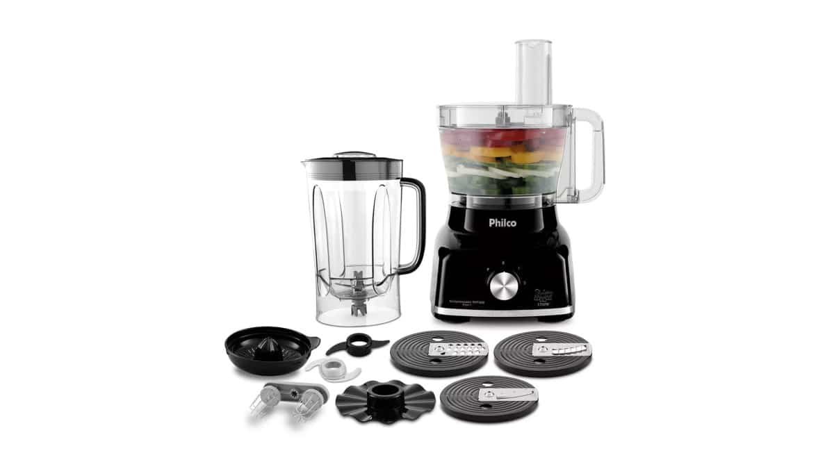 Multiprocessador Philco 1700W 9 em 1 Preto PMP1600P