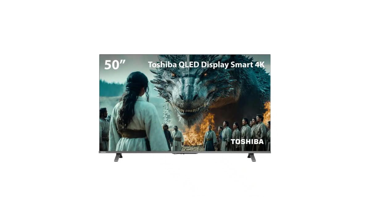 Smart TV QLED 50 4K Toshiba 50C450NS Google TV 3 HDMI 2 USB Wi-Fi – TB059E