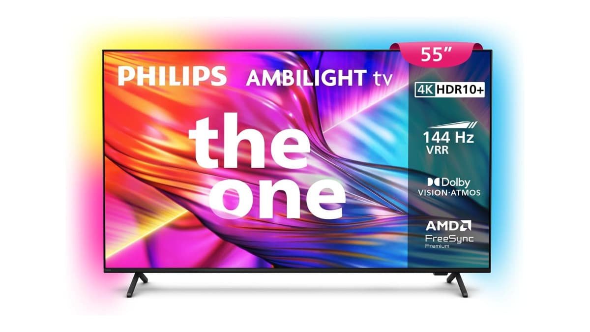 PHILIPS, Smart TV, Ambilight THE ONE 55″ 4K 144 Hz, 55PUG8929/78, P5, DTS Play-Fi, Freesync, Dolby Vision e Atmos, 40 WRMS