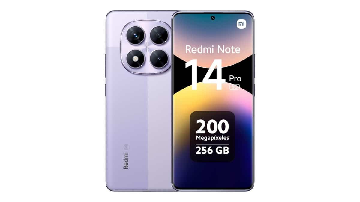 Smartphone Xiaomi Redmi Note 14 Pro 5G Lavender Purple (Roxo Lavanda) 8GB RAM 256GB ROM NFC