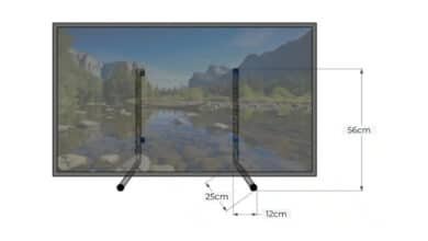 Suporte Pé Base Mesa Tv 24-32-42-46 Polegadas Led Lcd Curva Preto