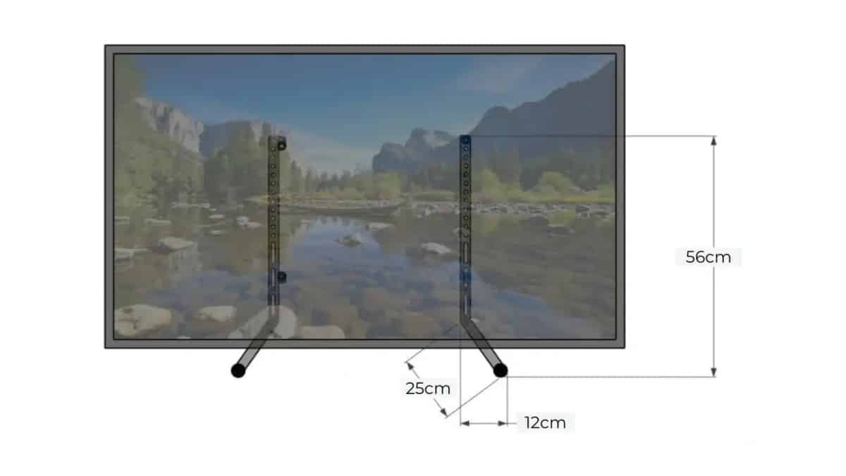 Suporte Pé Base Mesa Tv 24-32-42-46 Polegadas Led Lcd Curva Preto