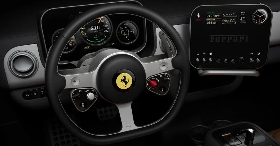 Novo carro elétrico da Ferrari, assinado por Jony Ive, destaca vidro e alumínio
