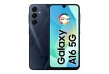 Celular Samsung Galaxy A16 5G, 128GB + 4GB RAM, Câmera de até 50MP, Tela 6.7″, NFC, IP54, Bateria 5000 mAh – Azul Escuro