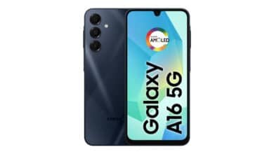 Celular Samsung Galaxy A16 5G, 128GB + 4GB RAM, Câmera de até 50MP, Tela 6.7″, NFC, IP54, Bateria 5000 mAh – Azul Escuro