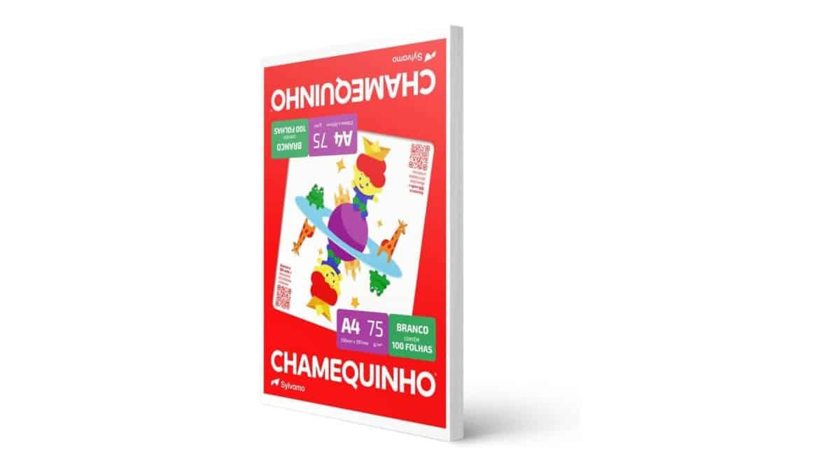Chamequinho Papel A4, 75 g, 100 Folhas, Branco Sulfite