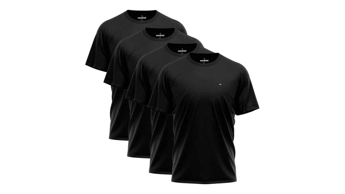 Kit 4 Camisas Dry-fit Sandrini Masculina Academia Treino Uv