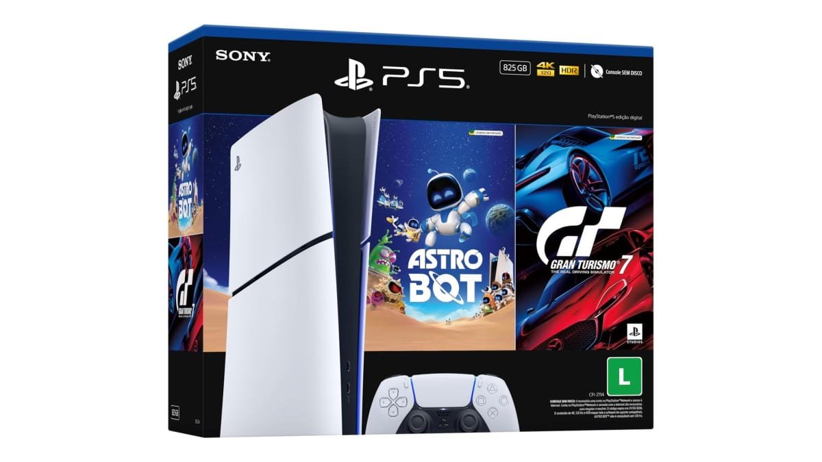 PlayStation®5 Slim Digital 825GB – Pacote ASTRO BOT e Gran Turismo 7