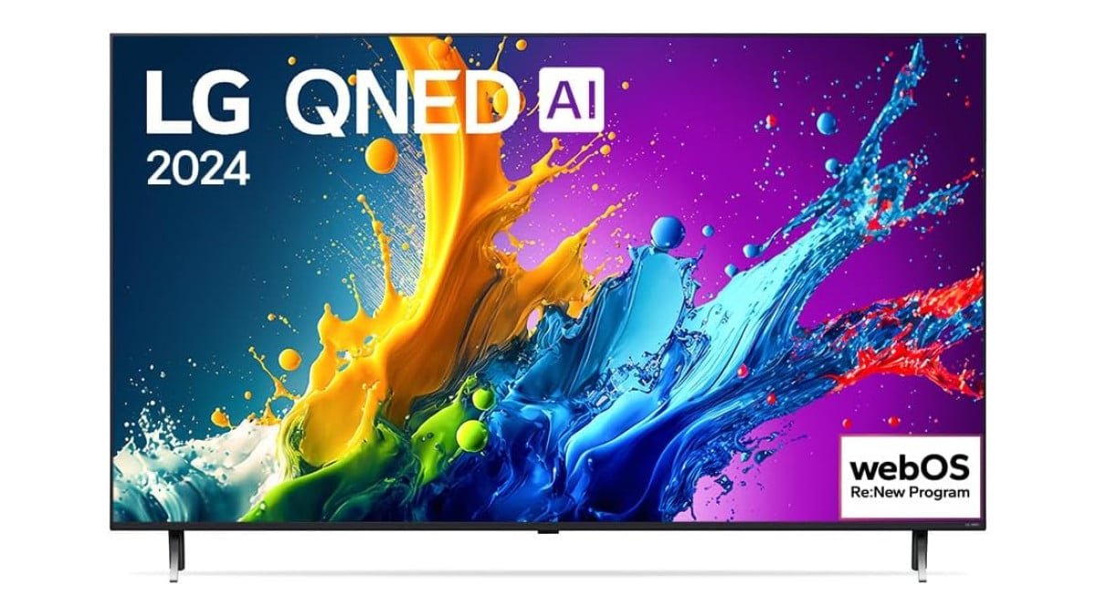 Smart TV LG 55″ 4K QNED Processador a5 Ger7 AI Alexa/Chromecast Integrado e webOS 24-55QNED80TSA