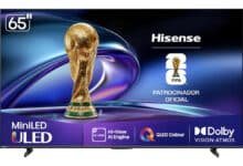 Hisense Smart TV 4K 65″ Polegadas 65U6QV Mini LED com Dolby Vision, HDR10+, HDR10+ Adaptive, Dolby Vision IQ, Modo FilmMaker, Dolby Atmos, Compatibilidade Alexa, Google Home