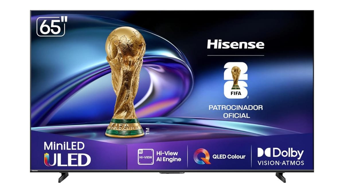 Hisense Smart TV 4K 65″ Polegadas 65U6QV Mini LED com Dolby Vision, HDR10+, HDR10+ Adaptive, Dolby Vision IQ, Modo FilmMaker, Dolby Atmos, Compatibilidade Alexa, Google Home