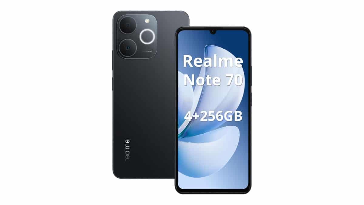 Realme Note 70 Smartphone Tela de 6.74″ Display, 4GB RAM 256GB ROM, 6000mAh Batteria, Dual 4G SIM (Preto)
