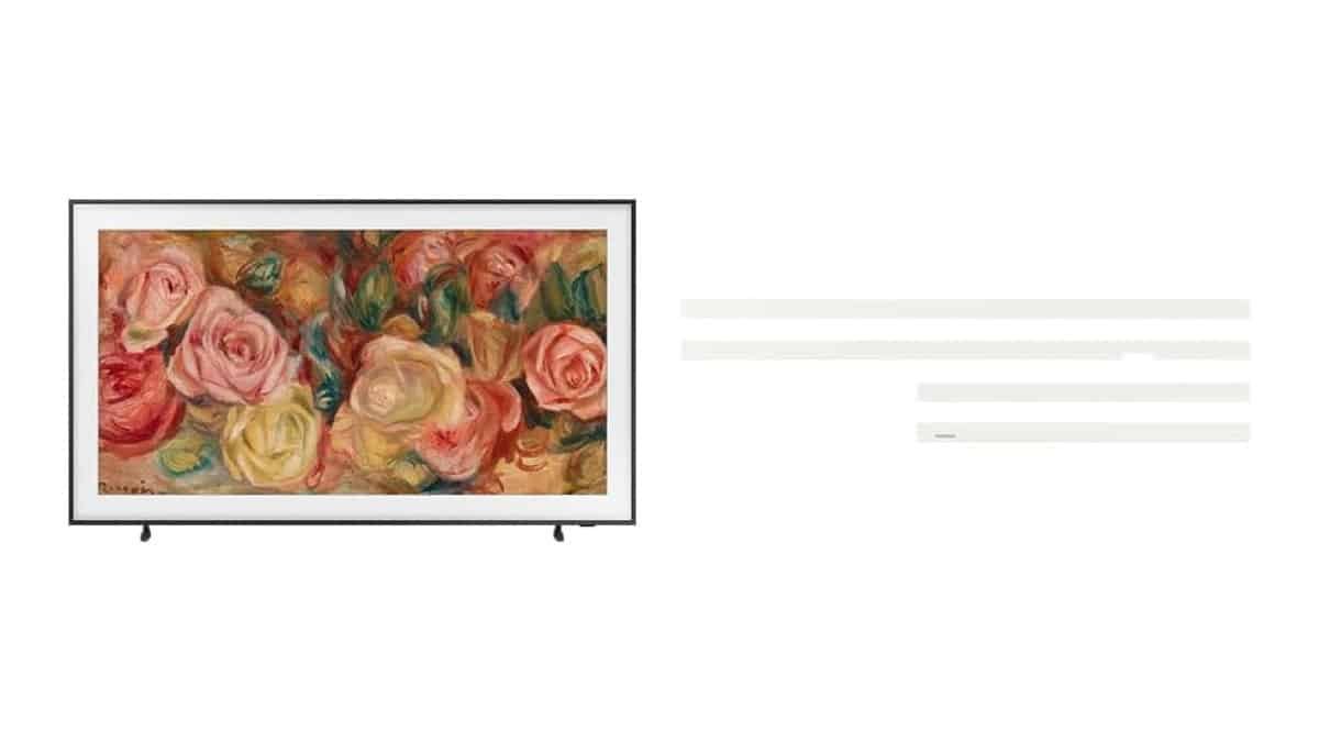 Samsung Combo Smart TV 32” QLED The Frame 32LS03C + Moldura para Smart TV 32 polegadas The Frame 2023 cor branco