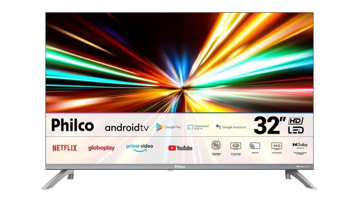 Smart TV Philco 32” Led Dolby Audio PTV32M9GACGB Sistema Android