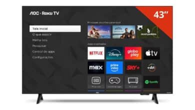 AOC Smart TV 43 Polegadas Full HD LED Roku TV 43S5155/78G, Wi-Fi, Dolby Audio, 3 HDMI, USB, Controle Remoto