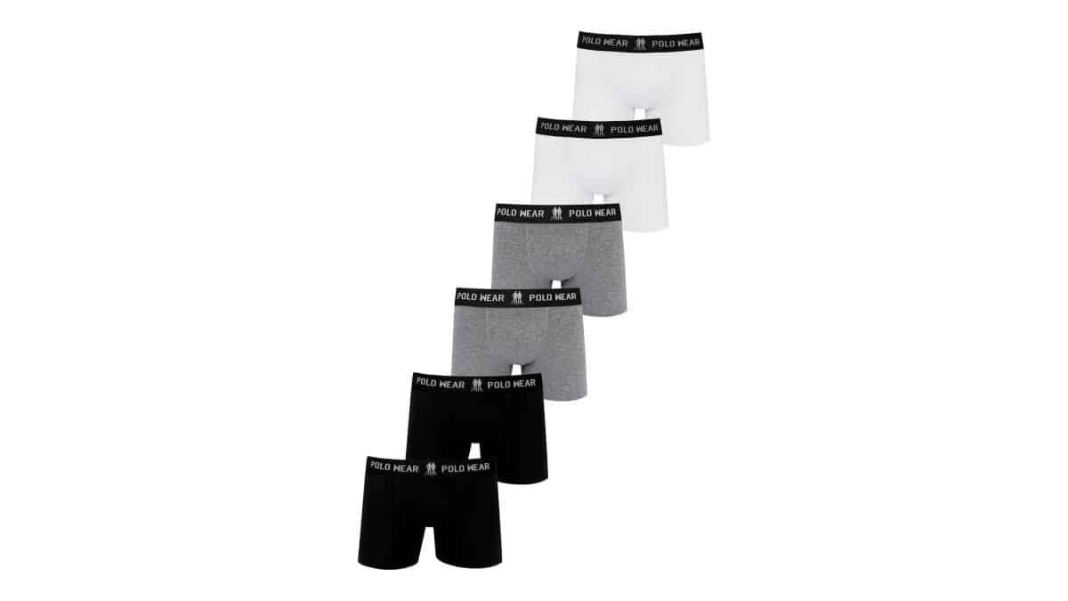 Kit 6 Cuecas Masculinas Boxer Algodão Sem Costura Lateral Polo Wear