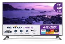 Smart TV 40” Britânia Roku TV LED Dolby Audio BTV40M9GR2CGB