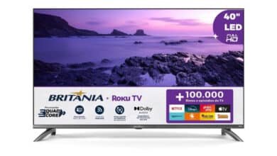 Smart TV 40” Britânia Roku TV LED Dolby Audio BTV40M9GR2CGB