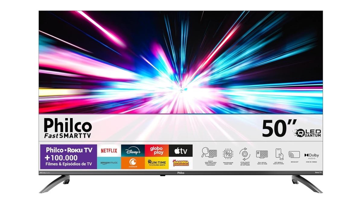 Smart TV 50” Philco P50CRB 4K LED Dolby Audio