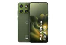 Smartphone Motorola Edge 70 5G – 256GB 24GB (8GB RAM + 16GB RAM Boost), Ultrafino, 3 cameras 50MP, Tela 1.5K extreme Amoled 120hz – Bronze Green