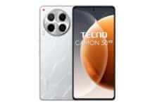 Smartphone Tecno Camon 30 5G 256GB, Tela AMOLED 6.78″ FHD+, Câmera Tripla 50MP, Bateria 5000mAh, Carregamento Rápido 70W, Android 14, Dual Chip – Branco
