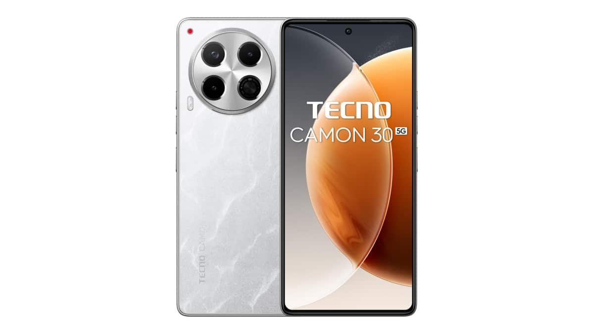Smartphone Tecno Camon 30 5G 256GB, Tela AMOLED 6.78″ FHD+, Câmera Tripla 50MP, Bateria 5000mAh, Carregamento Rápido 70W, Android 14, Dual Chip – Branco