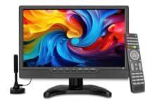 TV LED HD de 14 polegadas, televisão pequena portátil com entrada HDMI, sintonizador digital embutido/HDMI/USB/DC-12 polegadas – suporta montagem na parede – para quarto, cozinha, trailer