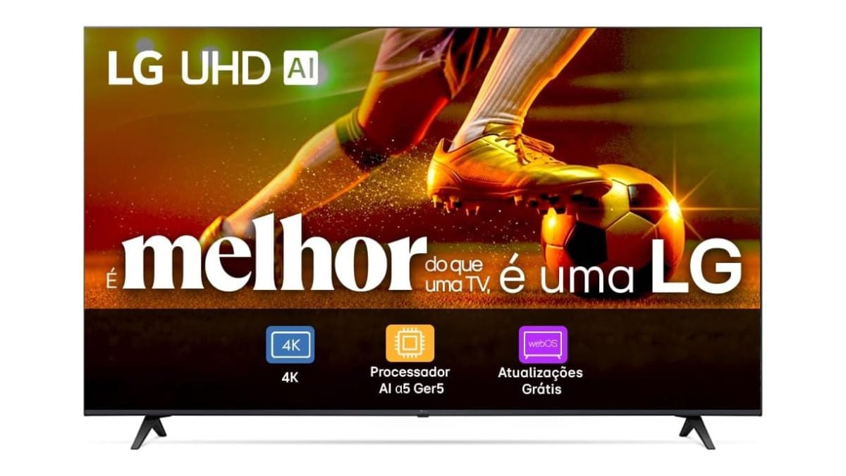 2022 Smart TV LG 60″ 4K UHD 60UQ8050 WiFi Bluetooth HDR Nvidia GEFORCE NOW ThinQAI Smart Magic Google Alexa