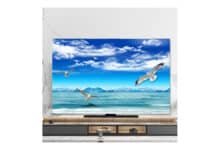 Capa de TV interna para LCD LED impressão paisagística protetor de exibição de TV desktop/pendurar/exibição curva capa à prova de poeira arte decoração capa protetora protetor de tela-azul||45-48