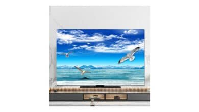 Capa de TV interna para LCD LED impressão paisagística protetor de exibição de TV desktop/pendurar/exibição curva capa à prova de poeira arte decoração capa protetora protetor de tela-azul||45-48