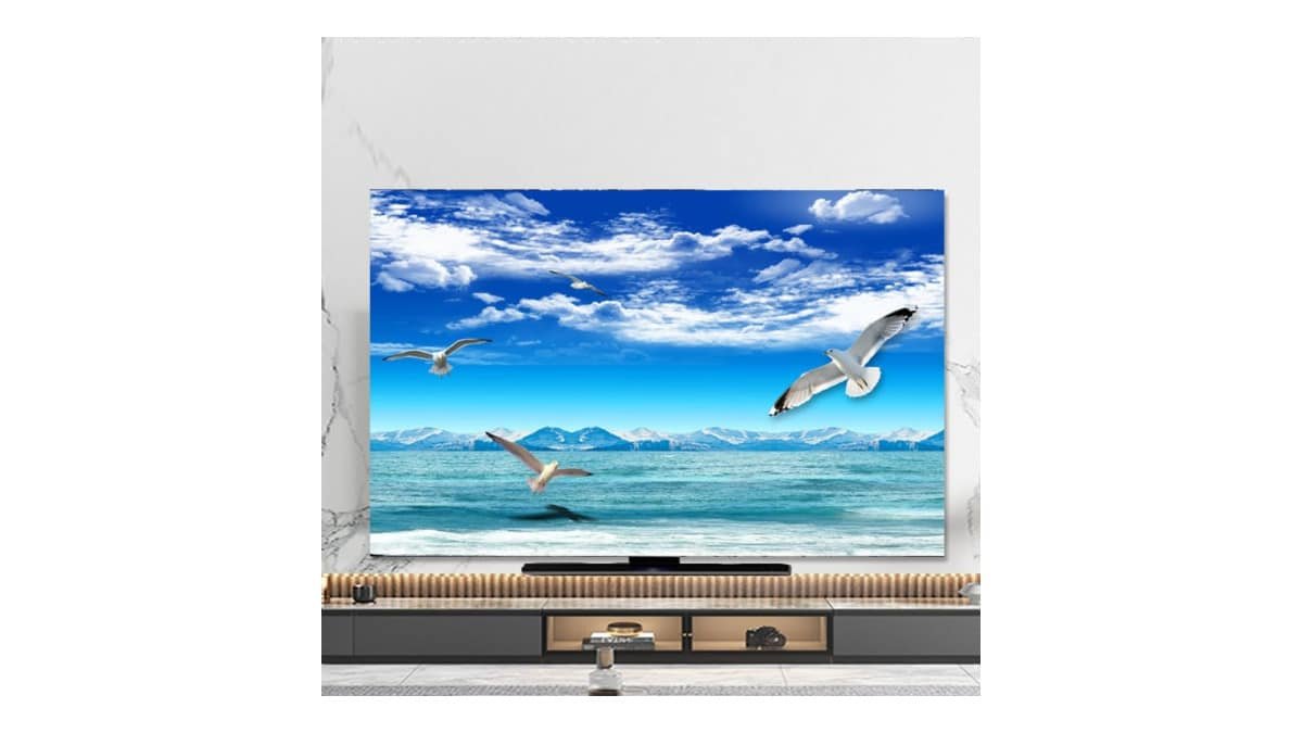 Capa de TV interna para LCD LED impressão paisagística protetor de exibição de TV desktop/pendurar/exibição curva capa à prova de poeira arte decoração capa protetora protetor de tela-azul||45-48