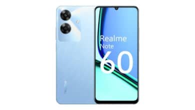 Celular Realme Note 60 RMX3933 4 GB de RAM/256 GB/UNISOC T612 Octa Core, Bateria de 5000mAh e tela de 6,74″, Câmera Super Nítida de 32 MP – Smartphone Voyage Blue (Azul)