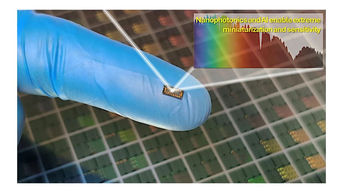 Chip com inteligência artificial reduz espectrômetro ao tamanho de um grão de areia