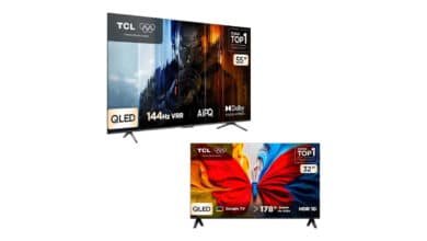 Combo Smart TV TCL 55 QLED 4K P8K WiFi 144Hz 55P8K e Smart TV TCL 32 HD QLED S5K WiFi 32S5K