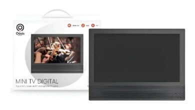 Mini TV Digital Oásis Market 14″ OIH-5806 – Bateria 8800mAh, Som 20W, Gravação PVR, TV Analógica e Digital, USB, Cartão TF