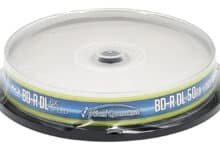 Optical Quantum OQBDRDL06LT-10 6X 50 GB BD-R DL Blu-Ray Dupla Camada Gravável Logo Top 10 Discos Eixo
