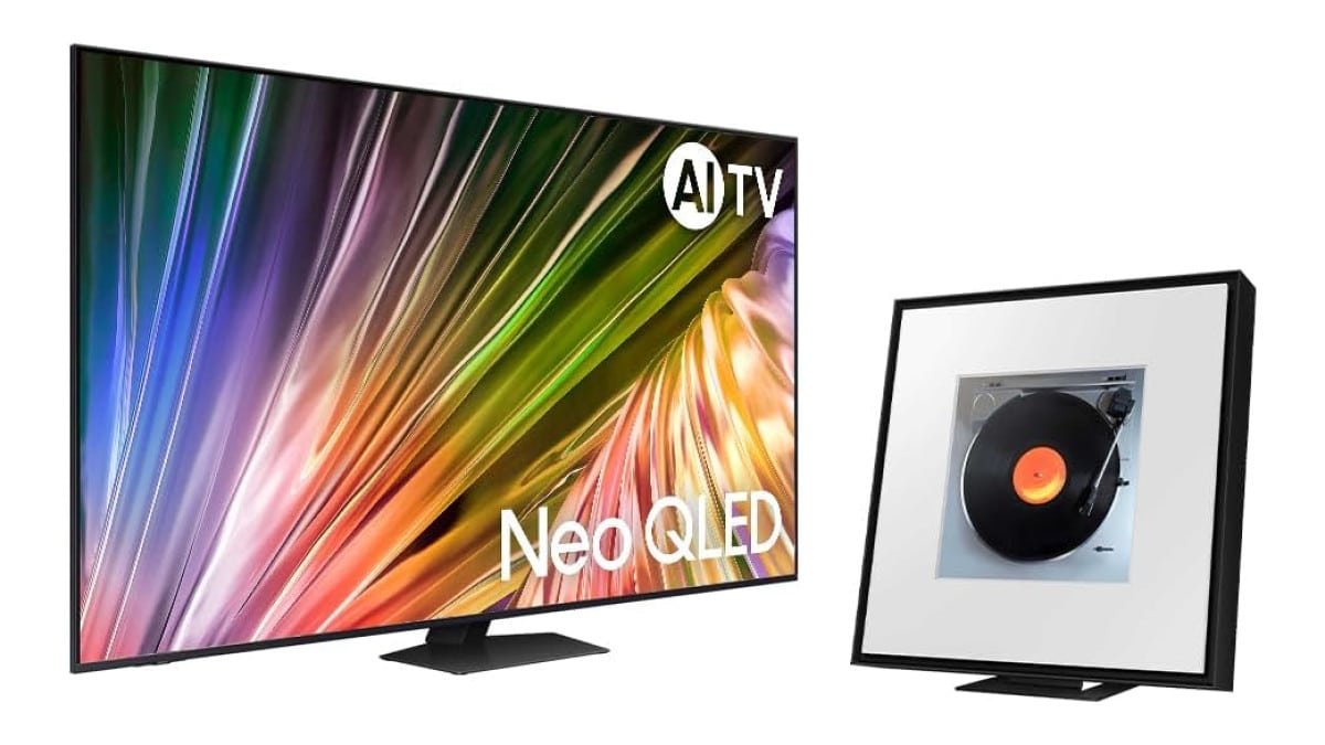 Samsung Combo AI Big TV 75″ Neo QLED 4K 75QN85D 2024 + Music Frame Samsung LS60D