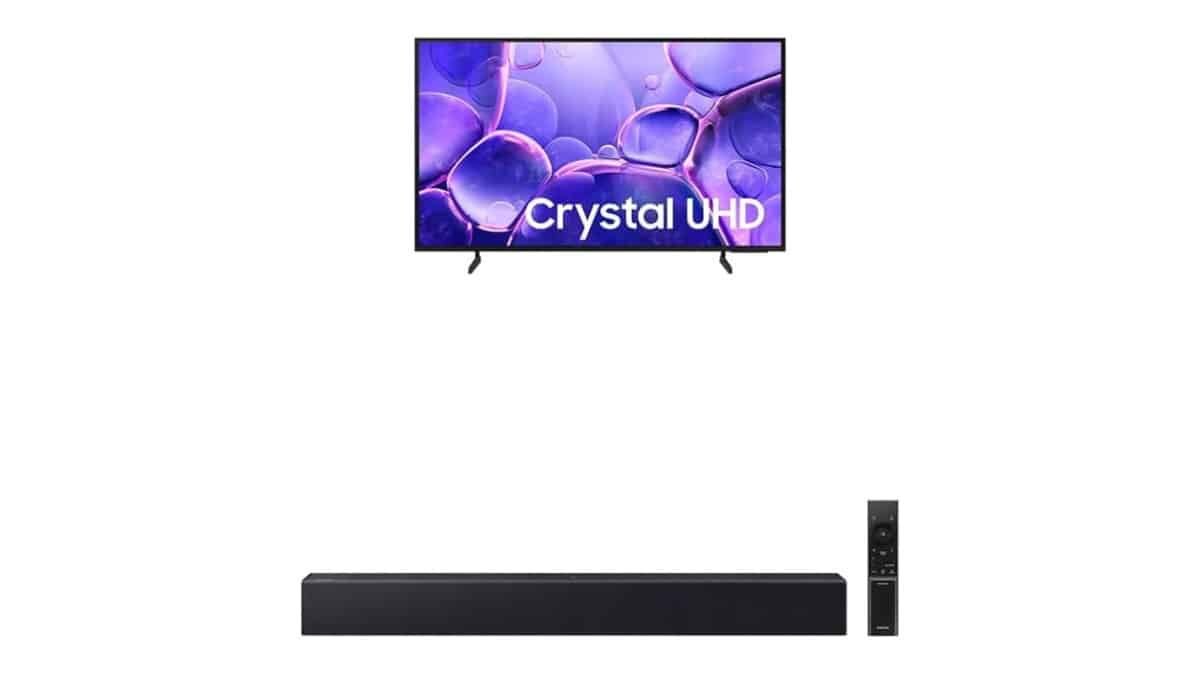 Samsung Combo Smart TV 65″ Crystal UHD 4K U8100F + Soundbar HW-B450F