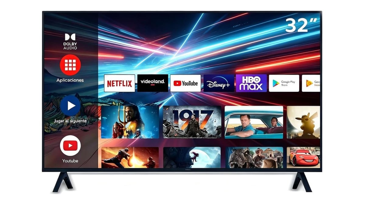 Smart TV 32 Polegadas LED HD Android HDMI USB Wi-Fi 100/240V Com Controle Remoto Padrão