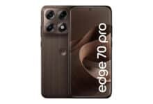 Smartphone Motorola Edge 70 PRO 5G – 256GB 24GB (12GB RAM+12GB Ram Boost), 4 câmeras de 50MP, Tela 1.5K extreme AMOLED 144Hz, Bateria 6500 mAh, IP68/IP69 – Madeira
