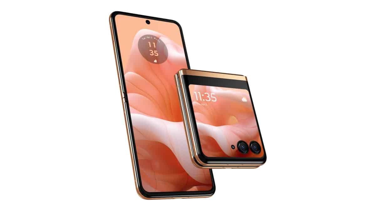 Smartphone Motorola Razr 40 Ultra 5G 256GB 8GB RAM Peach Fuzz – Vegan Leather