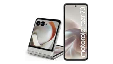 Smartphone Motorola Razr 70 5G – 256GB 24GB (8GB RAM+16GB Ram Boost) Tela dobrável 6,9″ Extreme AMOLED 120hz e externa 3,6” Gorilla Glass Victus – Branco Perolado