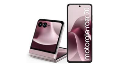 Smartphone Motorola Razr 70 5G – 256GB 24GB (8GB RAM+16GB Ram Boost) Tela dobrável 6,9″ Extreme AMOLED 120hz e externa 3,6” Gorilla Glass Victus – Rosa