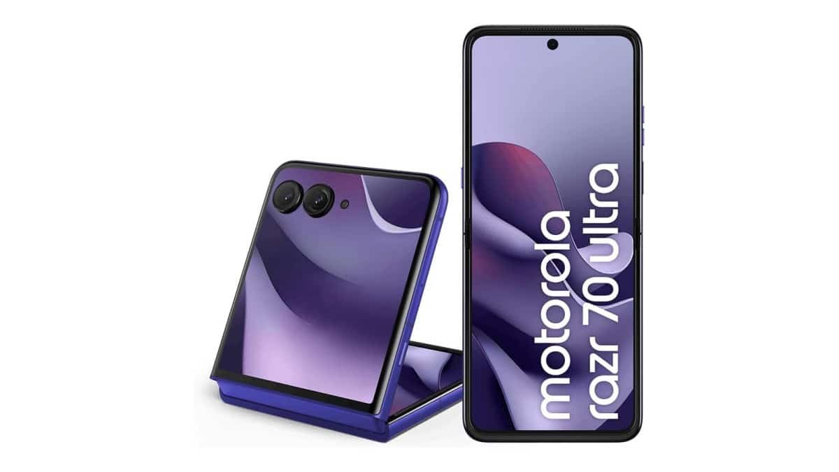 Smartphone Motorola Razr 70 Ultra 5G – 512GB 24GB (12GB RAM+ 12GB Ram Boost), Snapdragon 8 Elite, tela interna 7″ e externa 4”, extreme AMOLED, câmera 50MP, IP48 – Roxo