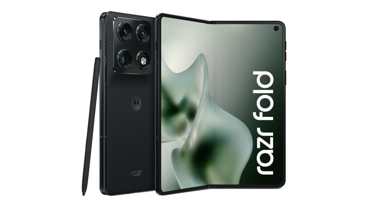 Smartphone Motorola Razr Fold 5G – 1TB 32GB (16GB RAM+16GB Ram Boost), Tela interna 8.1″ e externa 6.6”, extreme AMOLED, 3 câmeras 50MP e Zoom 100x, IP49 – Preto