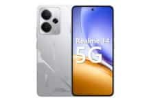 Smartphone Realme 14 5G 12 GB de RAM/256GB, /Tela 6.67″/120Hz Ultra-smooth, NFC – Mecha Silver