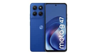 Smartphones Motorola Moto G47 5G – 128GB 12GB (4GB RAM + 8GB RAM Boost), Camera 50 MP Sony LYTIA 600, Tela FHD+ de 120hz – Azul Nautico
