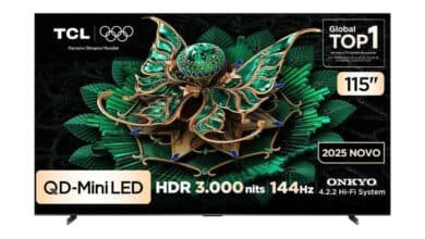 TCL 115 Polegadas 4K Ultra HD QD-Mini LED 144Hz Smart TV 115C7K Google TV Dolby Vision IQ HDR10+ AIPQ Pro 2025